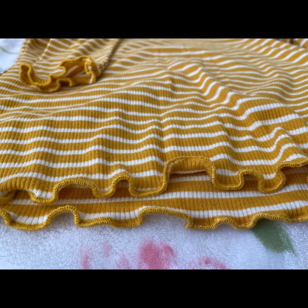 New striped yellow shirt NEVER BEEN WORN